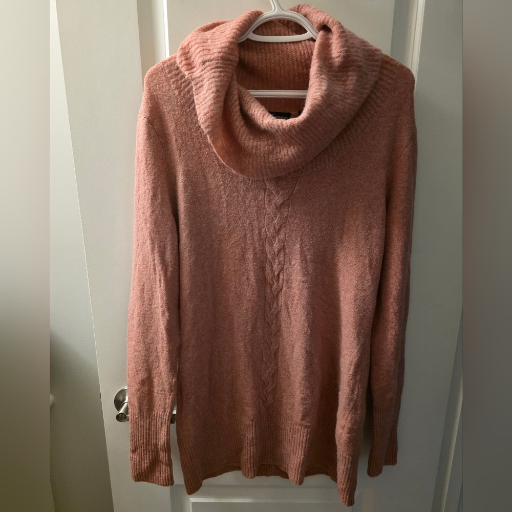 Moda International Dusty Pink Cowl Neck Sweater